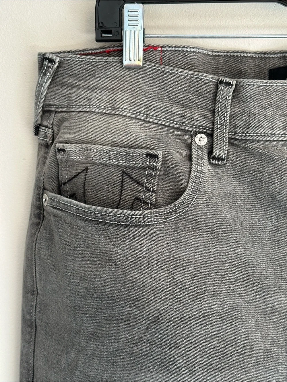 True Religion Ricky Relaxed Straight Gray Jeans Men’s 36